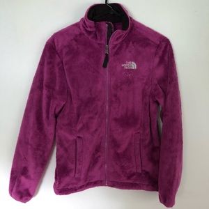 Magenta North Face Zip-Up Jacket
